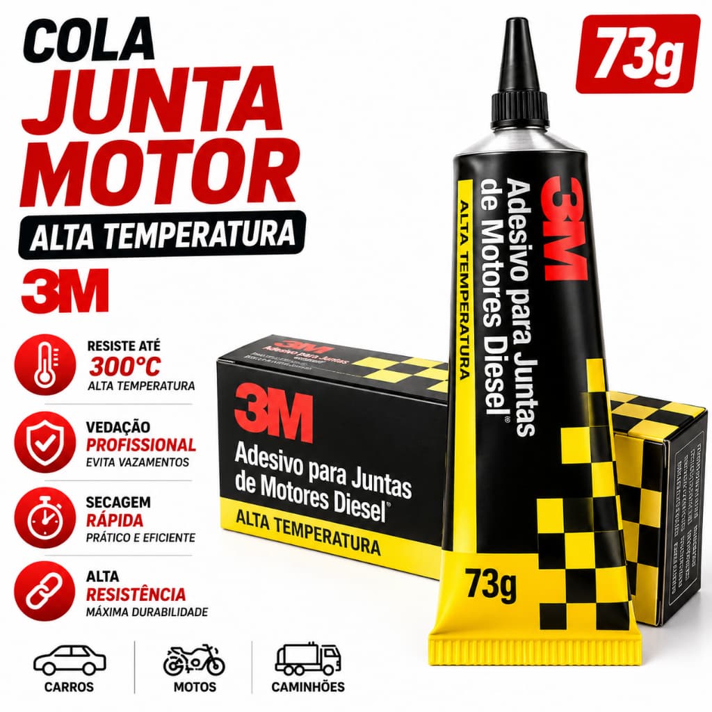 Cola Junta Motor 3M Alta Temperatura Vedação Motores 73g