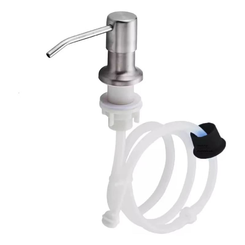 Dispenser Detergente Porta Sabonete Líquido Aço Inox Escovado Pia Cuba Embutido