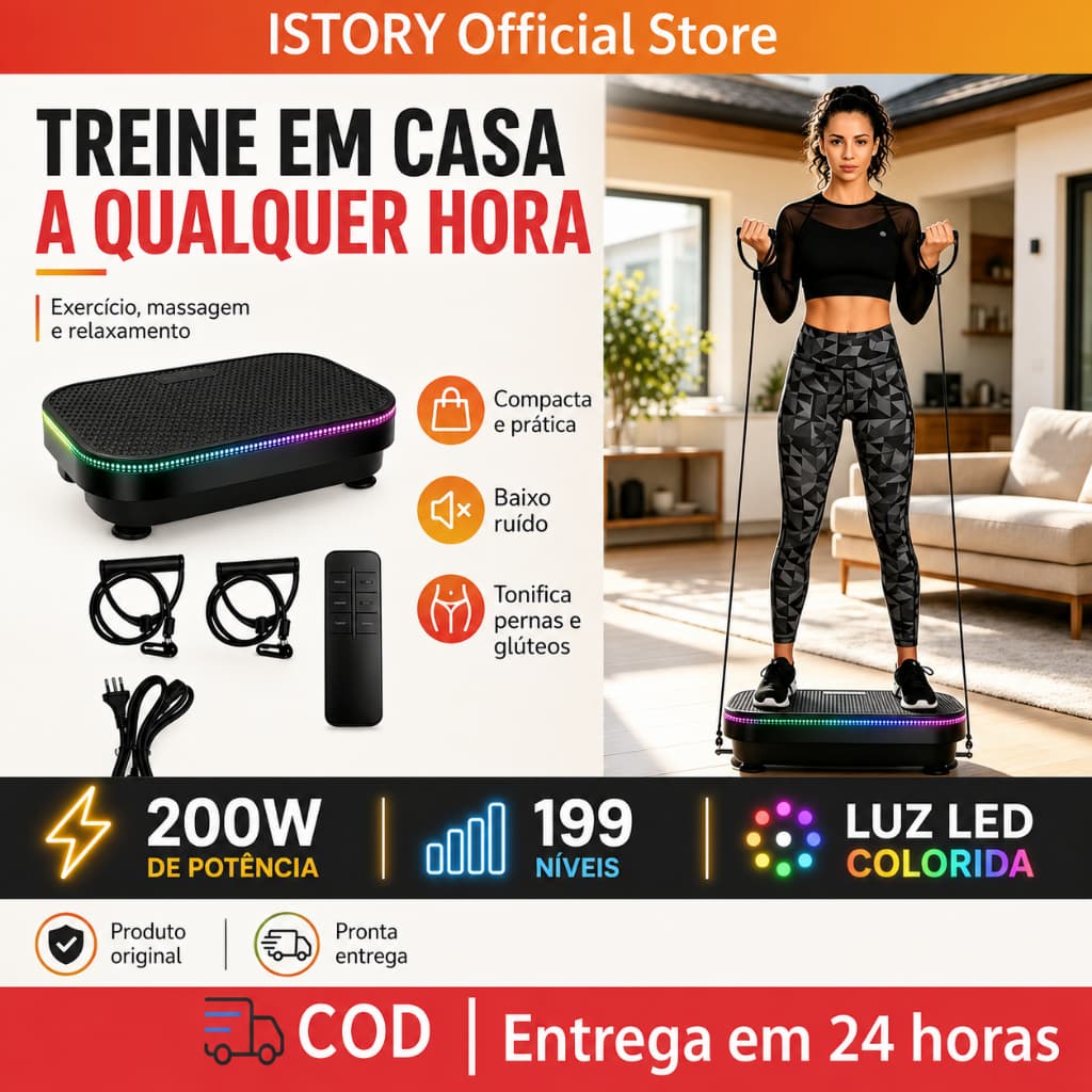 Plataforma vibratória 110v/220v fitness emagrecedor Presente 2026 novo Emagrecimento