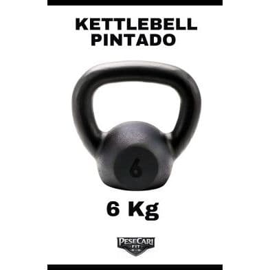 Kettlebell Pintado 6 Kg – Peso Academia Treino em Casa e Musculação Cross Fit Funcional CrossFit
