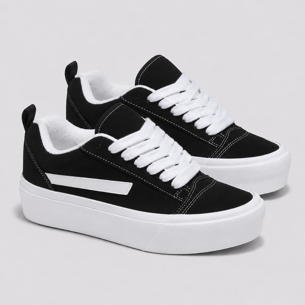 Tênis Modelo Novo Knu School Vintage Casual Elegante Confortavel moderno Leve Envio Eapido