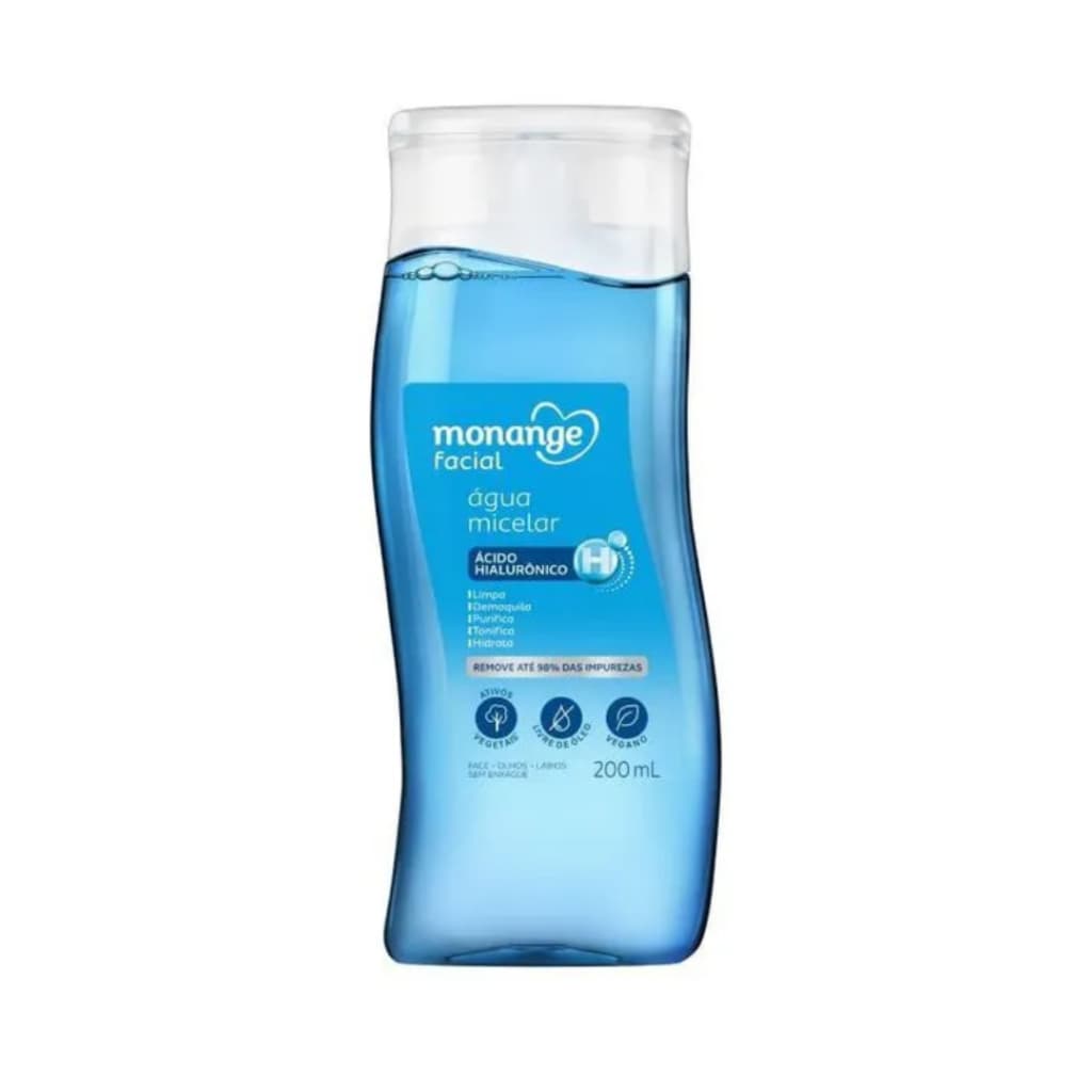 Água Micelar Monange com Ácido Hialurônico 200ml