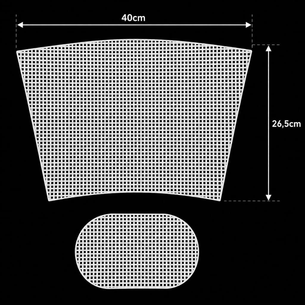 Malha Chenille Para Bolsa Sacola Com 3 Partes Para Montar 40x26,5cm - Tela Plástica Nylon
