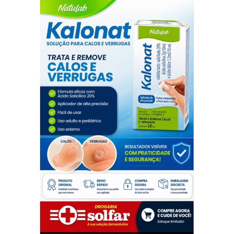 Kalonat Solução Para Calos E Verrugas Original | Envio Rápido | Drogaria Solfar