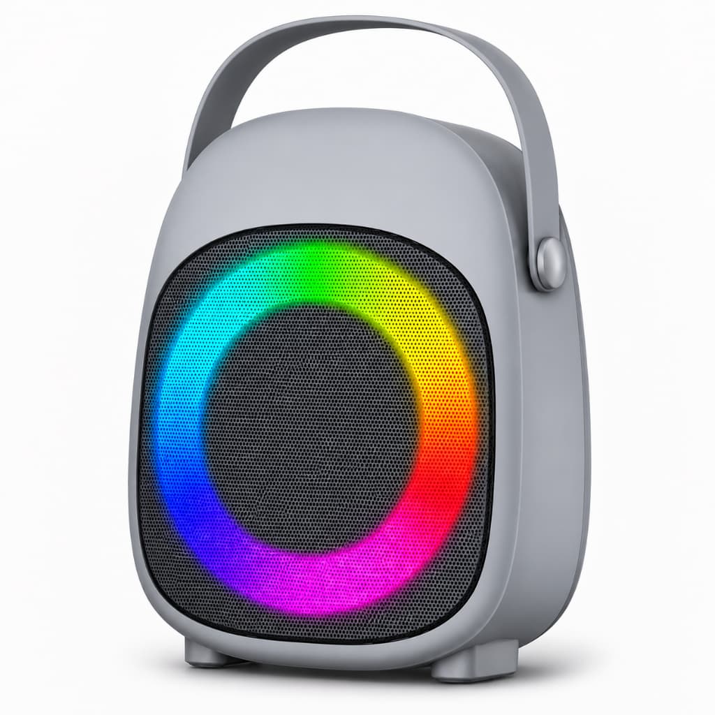 Caixa De Som Bluetooth 5.4 Bass Boost Alta Potencia Potatil Bombox Bivolt, Com Leds RGB Potentes