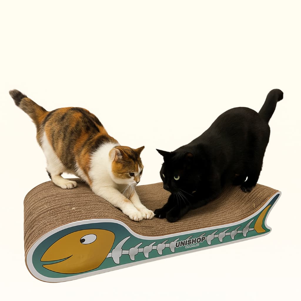 Arranhador Formato Peixe Peixinho Papelão Anti Stress Unishop Para Gatos Gato Felino