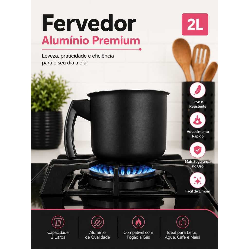 LEITEIRA FERVEDOR CANECÃO PRETO  ANTIADERENTE +Tamanho 14 + ENVIO IMEDIATO EM 24 HORAS ÚTEIS