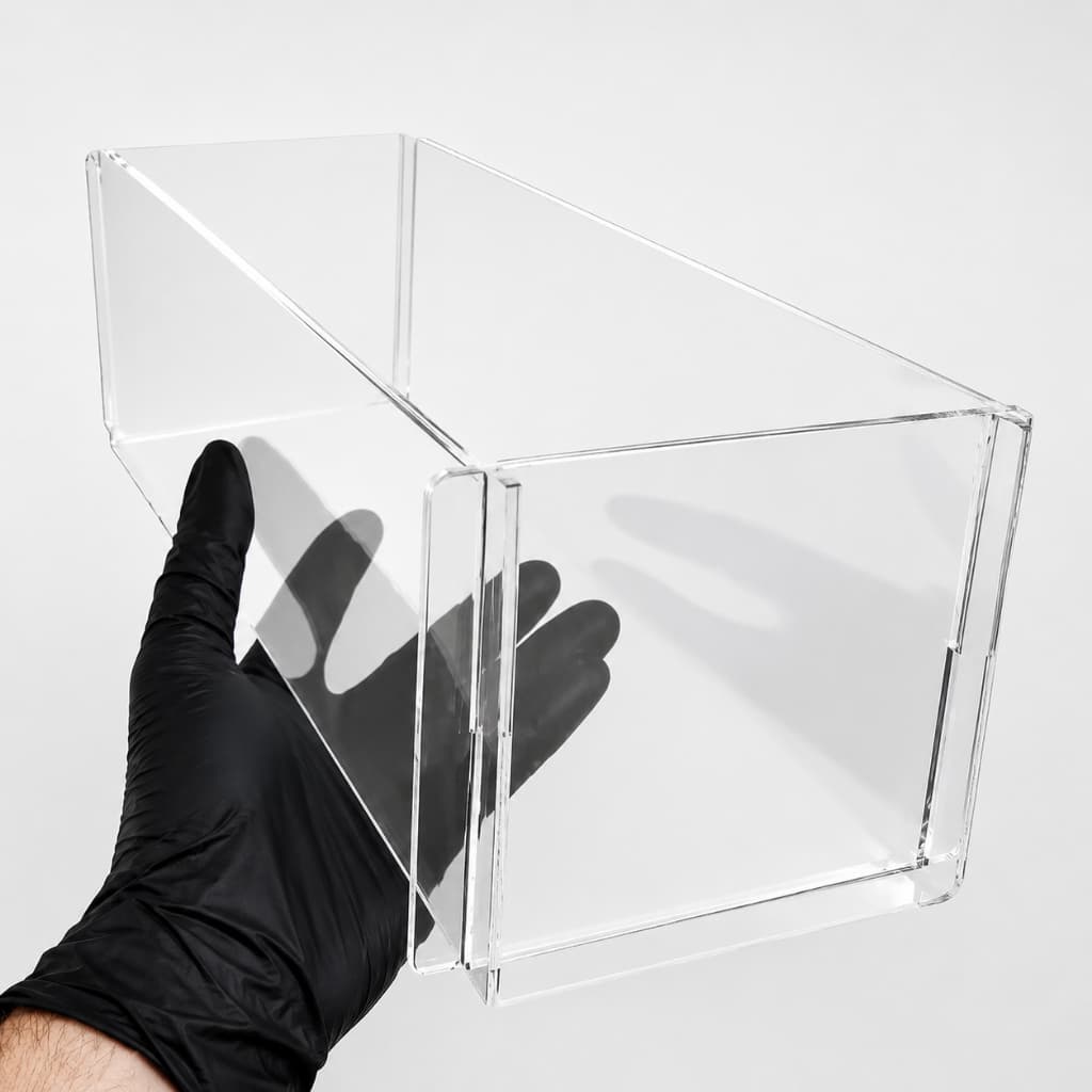 Kit 5/10 Forma Acrílica Retangular Transparente Fatias Bolo 30x10x10