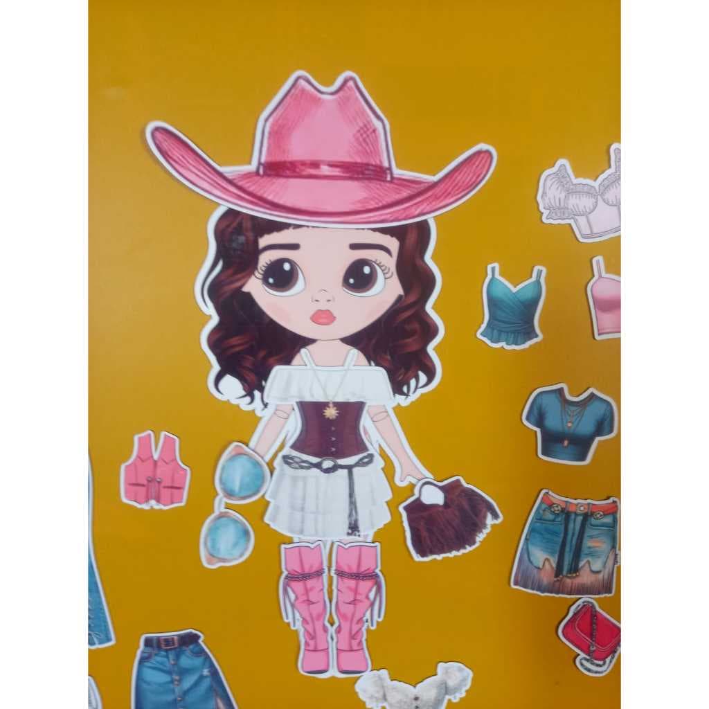 Boneca Magnética Cowgirl (Boneca de imã)
