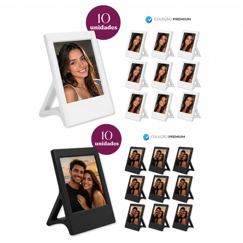 Kit 10 Mini Porta Retrato Polaroid Mesa Decoração Festa Lembrancinha Brinde Casamento Cha Revelacao Dia das mães escola