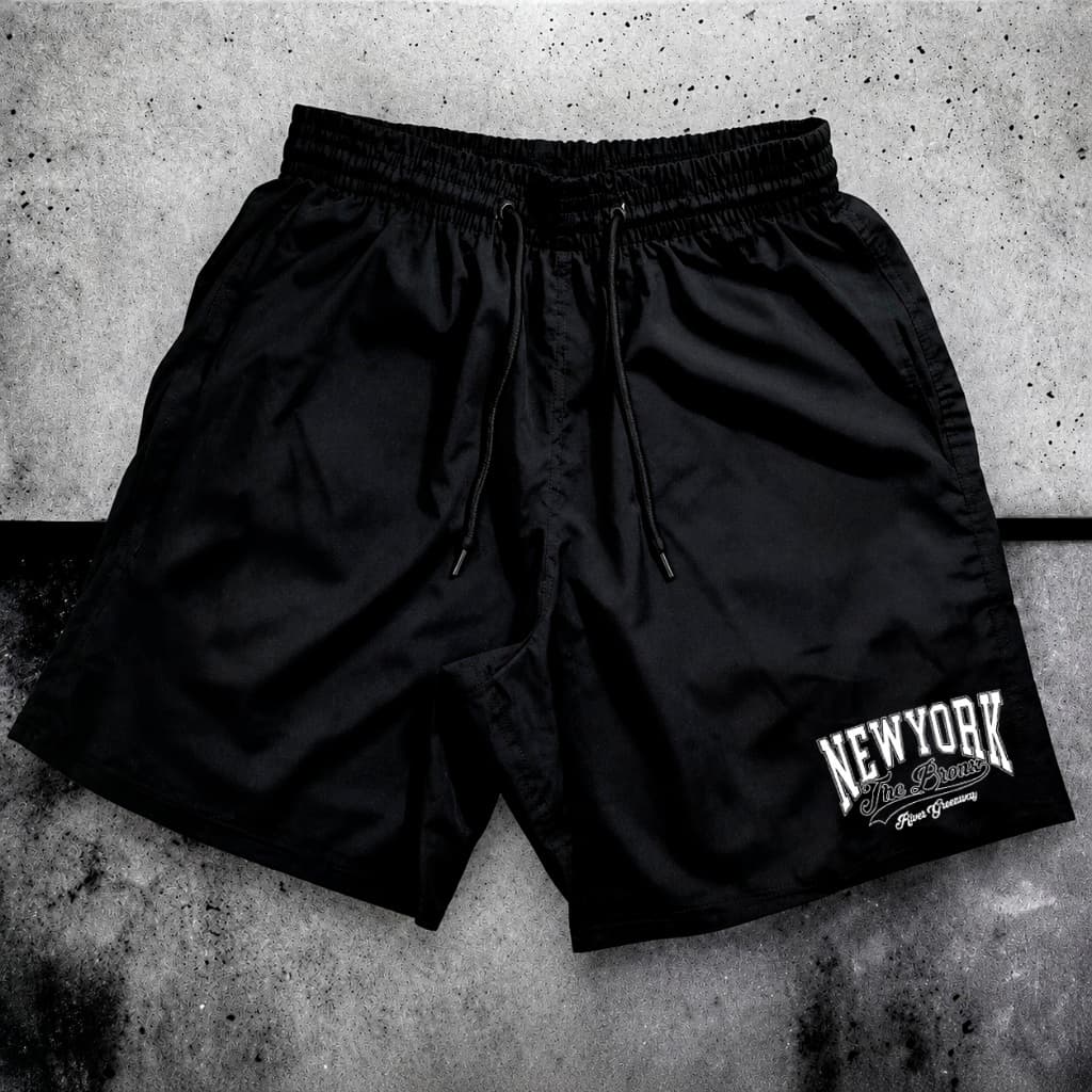Short Bermuda Mauricinho Esportiva Antiodor NY City Para Academia Skate Basquete Corrida Leve Tactel