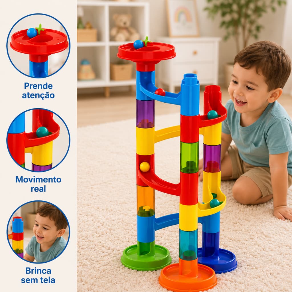 Brinquedo de Montar Lego Torre Infantil Colorido Educativo Estimula Criatividade Coordenação Motora