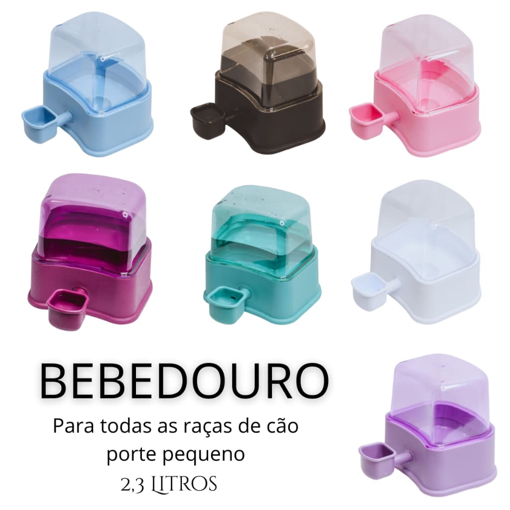 Bebedouro Agua para Caes de Pequeno Porte Capacidade 2,3 litros
