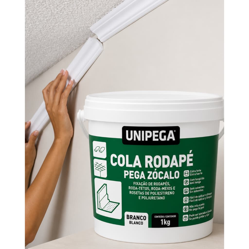 cola roda teto isopor ,molduras ,sancas ,roda meios e roda pé