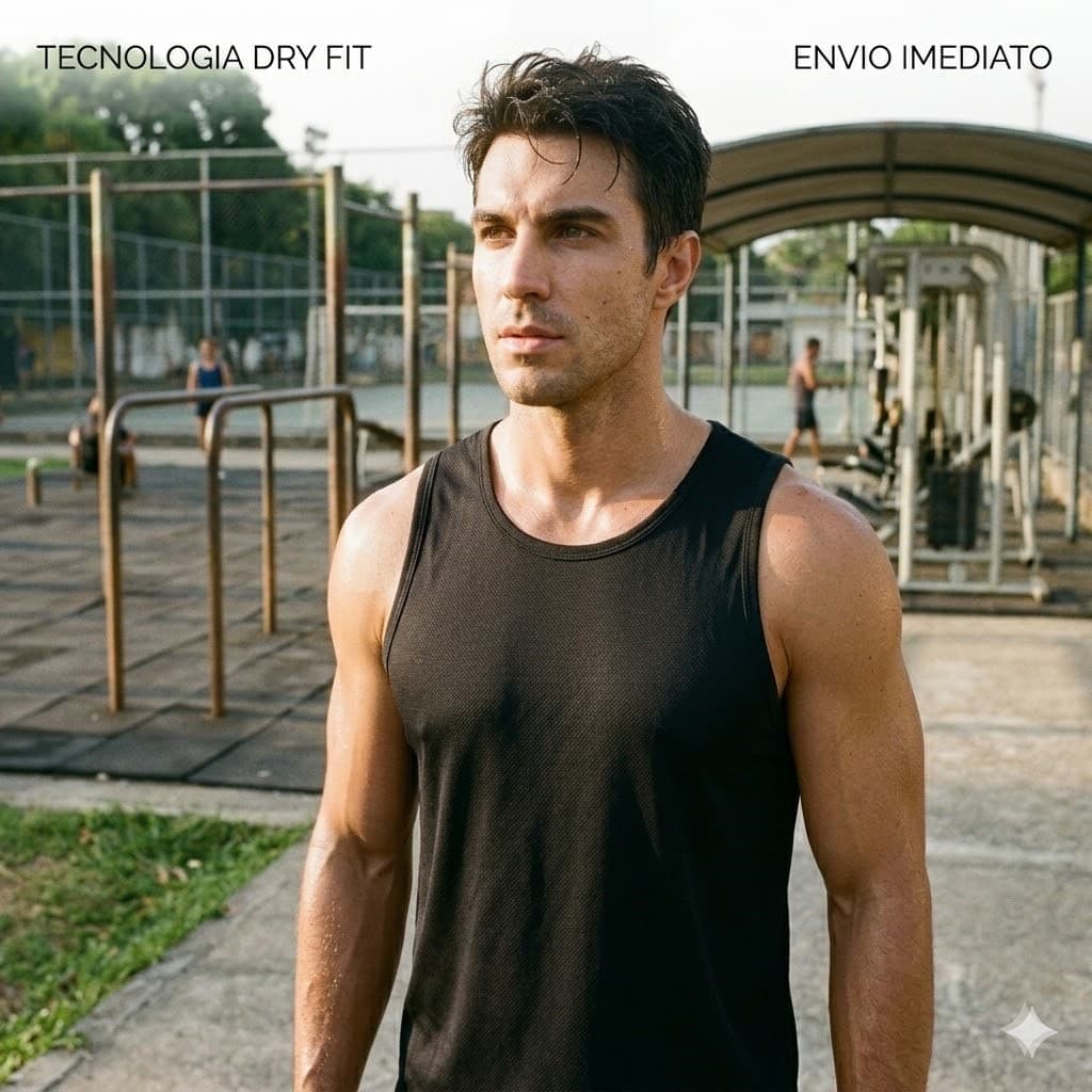 Regata Masculina  Cavada Dry Fit Academia Fitness Premium - Leve e Secagem Rápida