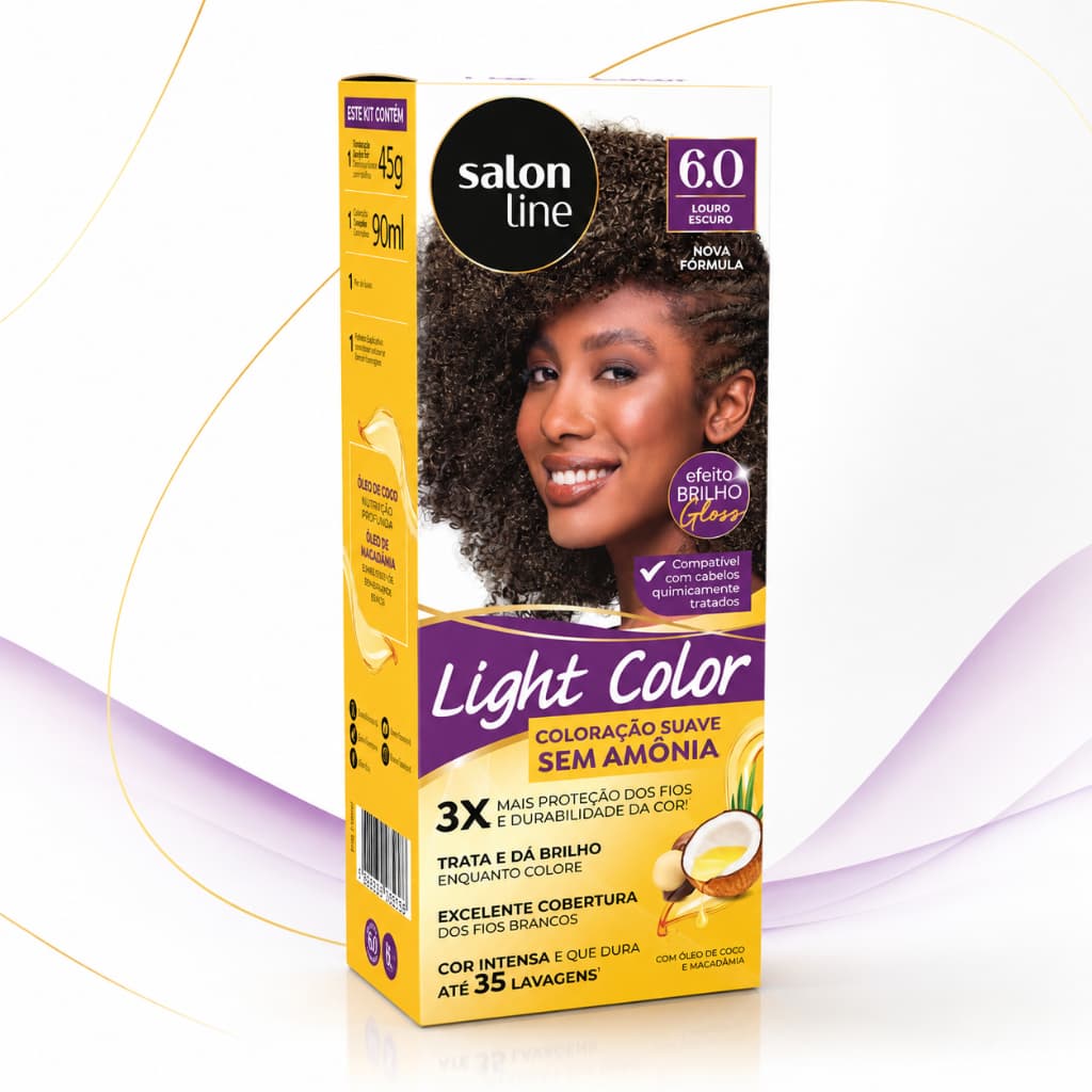 Coloração Light Color Louro Escuro 6.0 Salon Line Tintura Sem Amônia