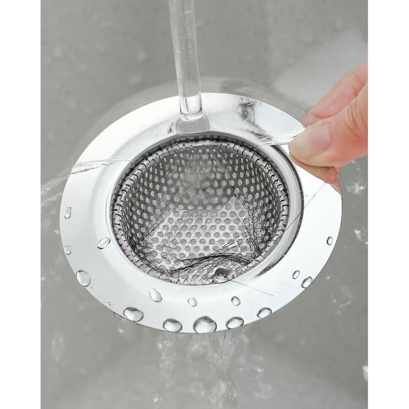 Ralo de Inox para Pia com Borda Resistente à Corrosão, Vários Tamanhos