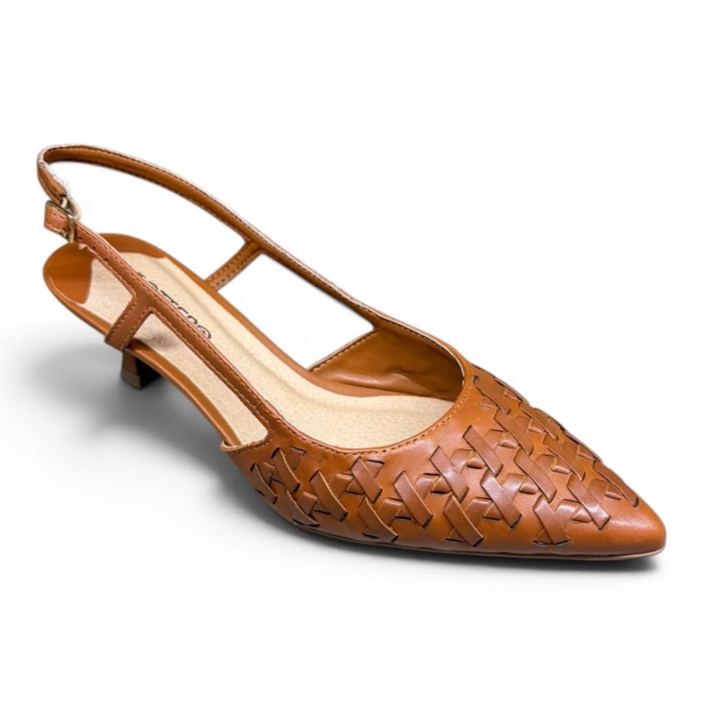 Scarpin Slingback Bottero 365411/377423 em Couro Bico Fino Original