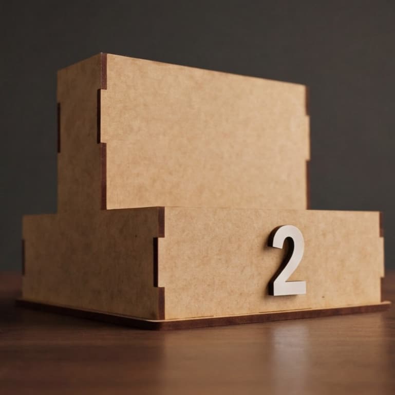 Kit 5 Porta Guardanapo Sachê em MDF com Divisórias Organizador de Mesa Restaurante Lanchonete