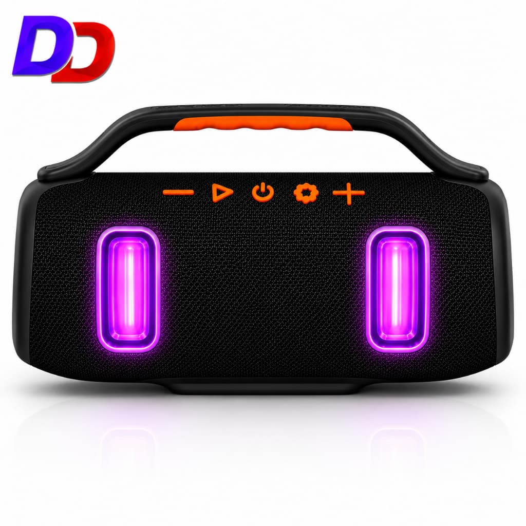 CAIXA DE SOM BLUETOOTH Boombox Potente 1000w Grande Partybox com Led RGB Radio Karaoke - Envio imediato