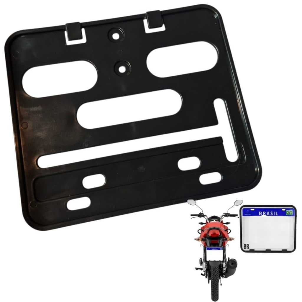 Suporte De Placa Motos Mercosul Vazado Resistente