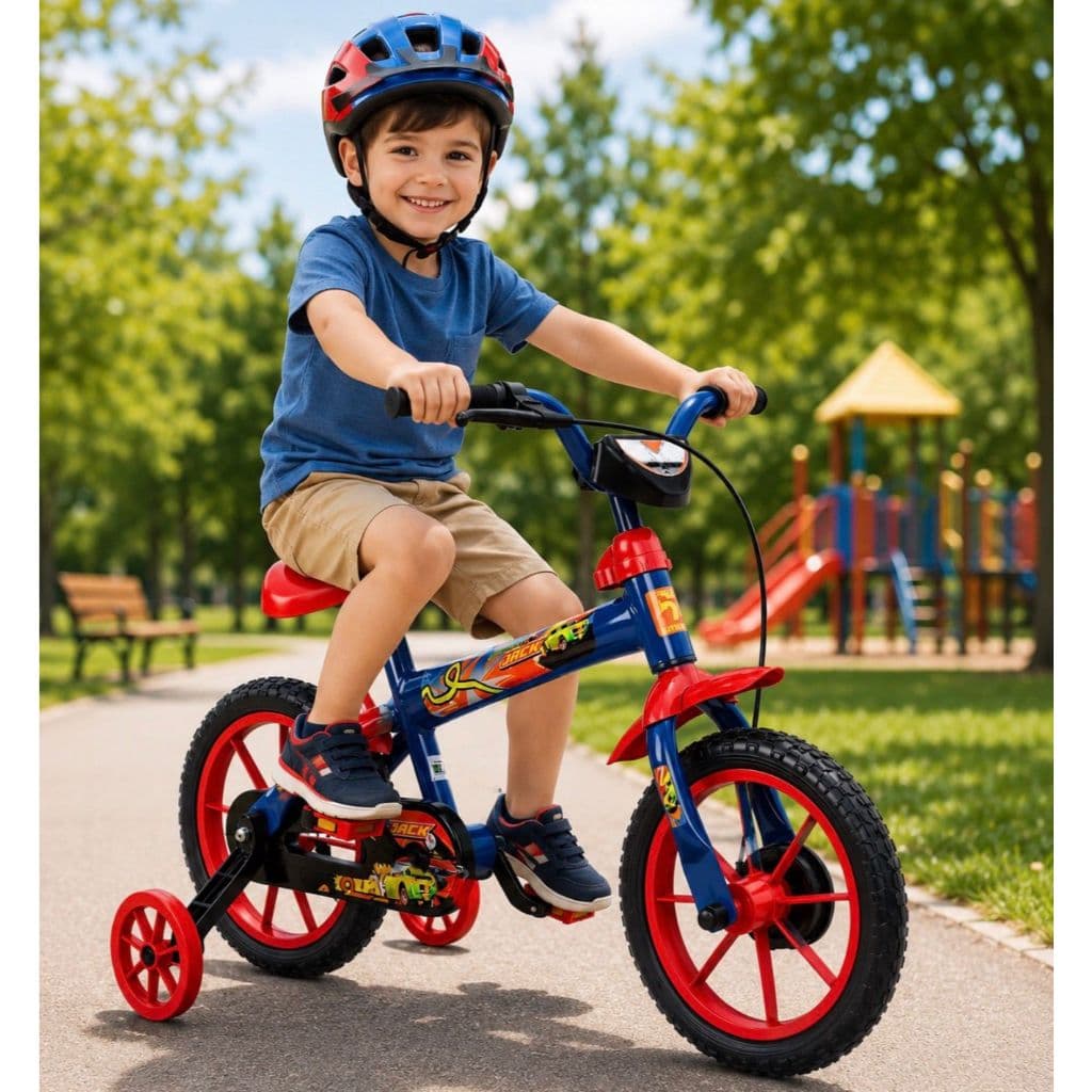 Bicicleta Infantil Aro 12 Verden Completa com Rodinhas Cestinha e Rodinhas Segura Resistente