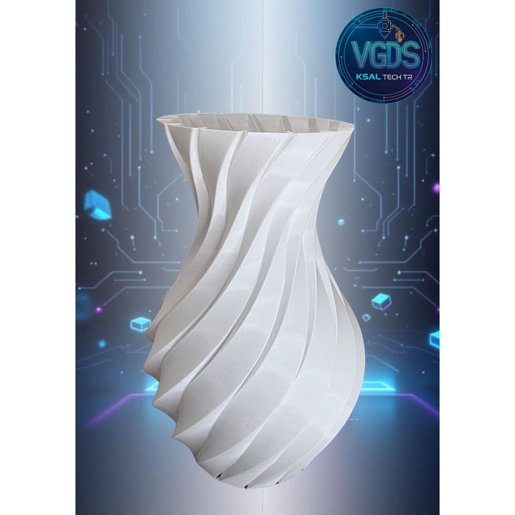 Kit 2 Vasos Decorativo Espiral Torcido 16cm – Para Casa e Escritório Plastico