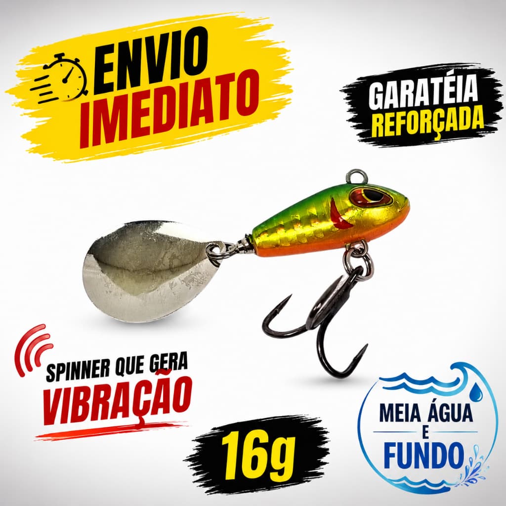 Isca Artificial Girino 16g Meia Agua Tucunaré Dourado Pesca