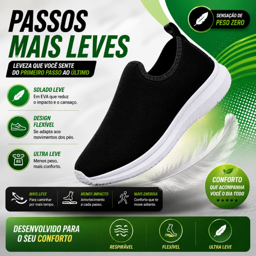 Tênis Meia Feminino Slip On Sem Cadarço