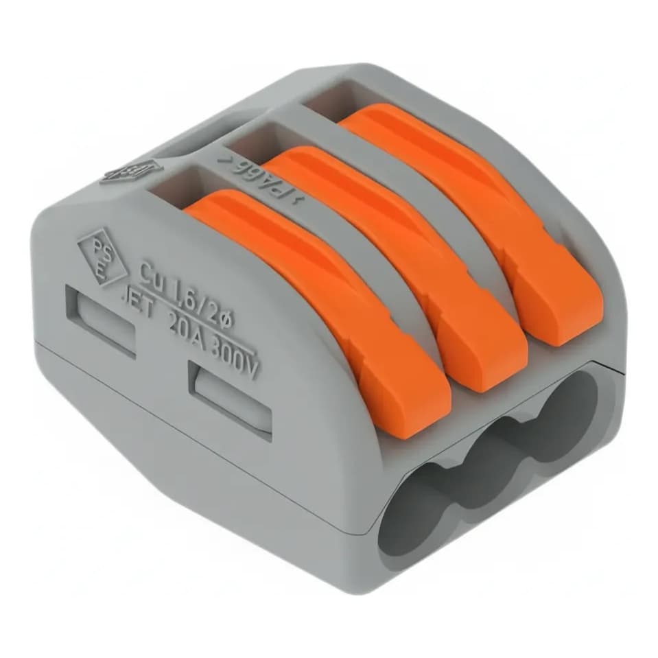 kit Conectores Wago Para Emenda Borne Para 3 Fios - 222-413