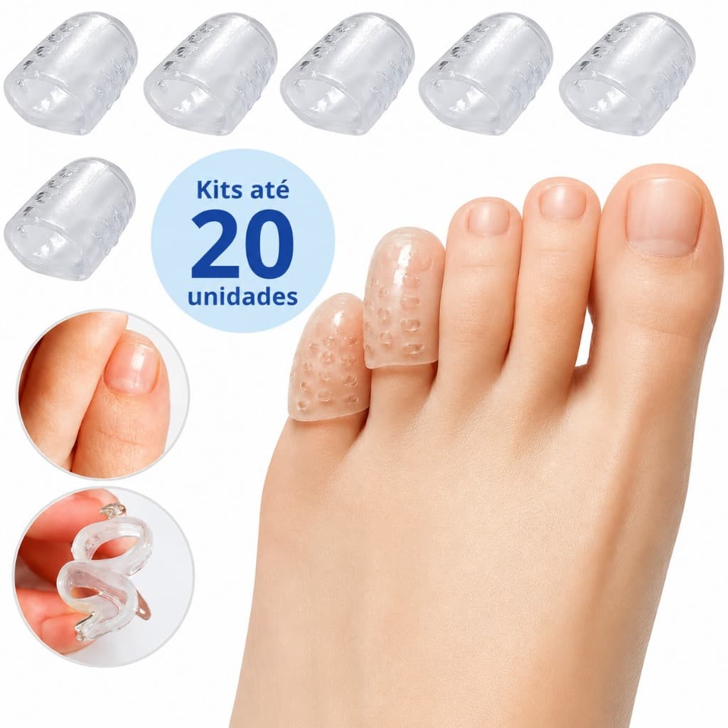 1,10 ou 20 un Dedeiras de Silicone Para Protetor Calo Unha Encravada Para Dedo Dos Pés Diabético - N