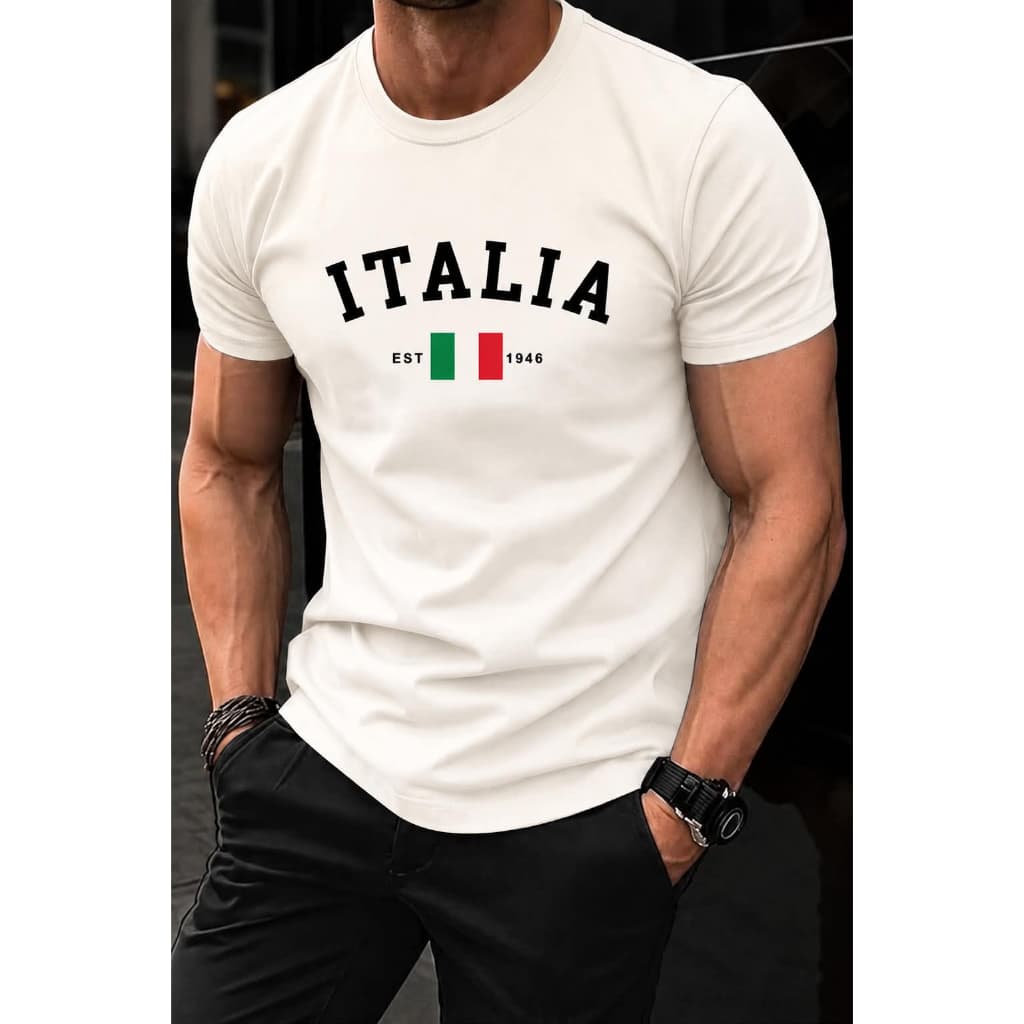 Camiseta Personalizada Algodão Masculina Premium Unissex Italia Moderna P ao GG Frete Grátis