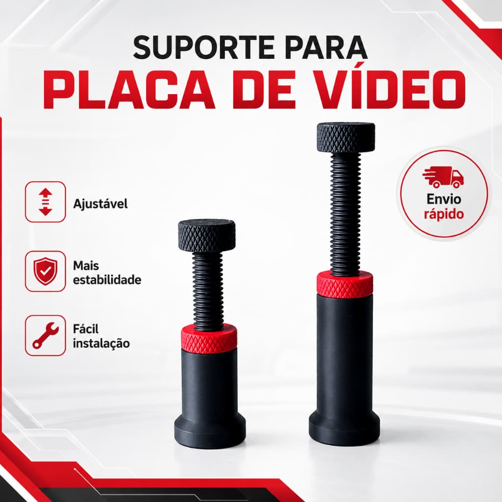 Suporte para Placa de Vídeo Ajustável GPU  Anti-Envergamento para PC Gamer