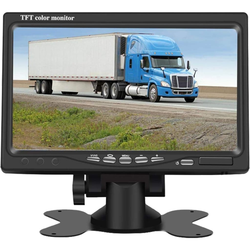 Monitor de ré para painel de veículos, tela colorida TFT LCD digital HD de 7"