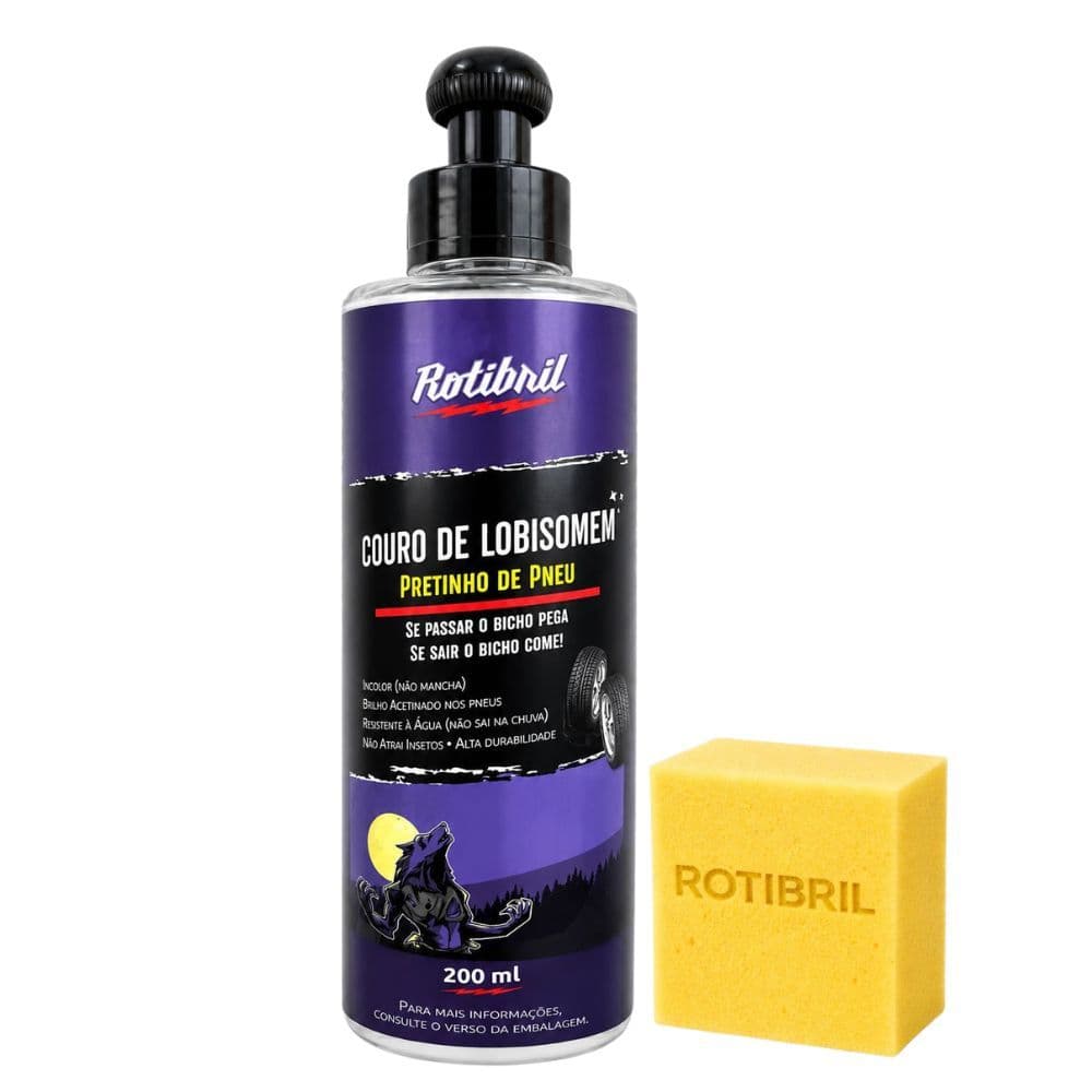 Pretinho de Pneu Resistente a Água 200ml - Não sai com a chuva - Brilho e Durabilidade