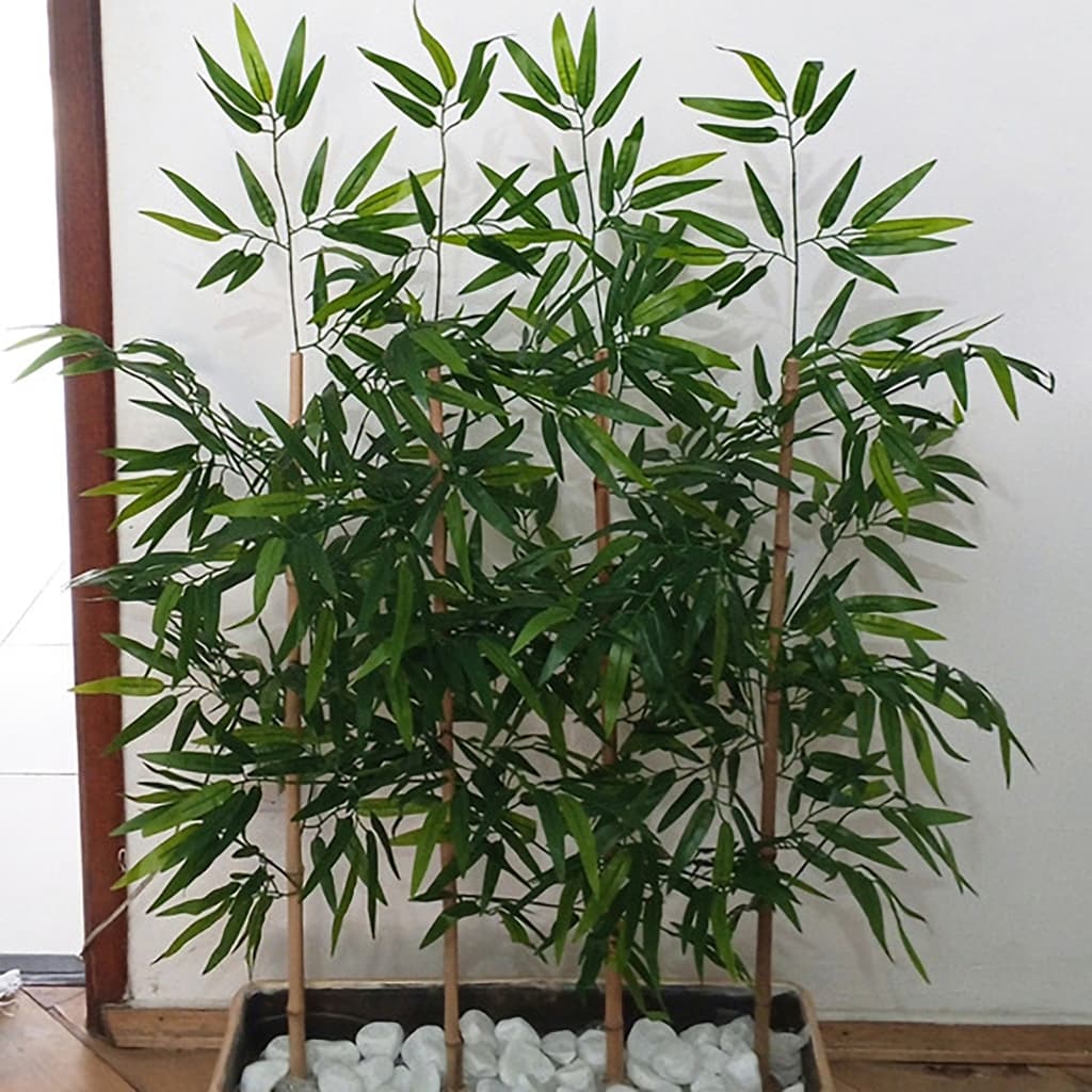 Kit Haste Bambu Artificial 3 Peças Galho Natural Para Decoração