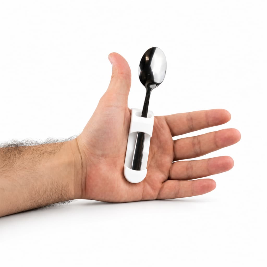 Suporte Adaptador para Garfo Colher Auxílio para Alimentação  para Deficientes Idosos Acessibilidade