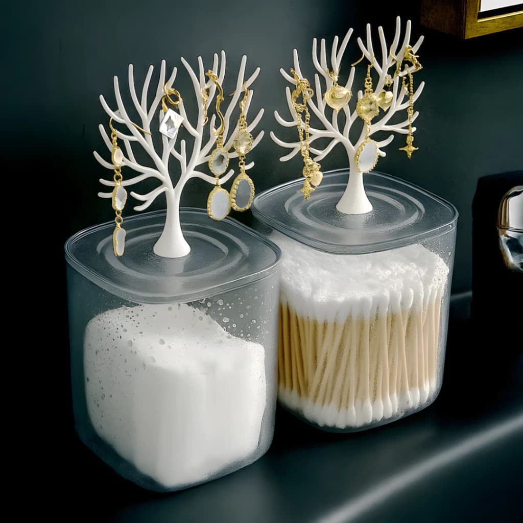 💎 Porta Joias com Suporte para Brincos – Organização, Charme e Decoração em Um Só Produto
