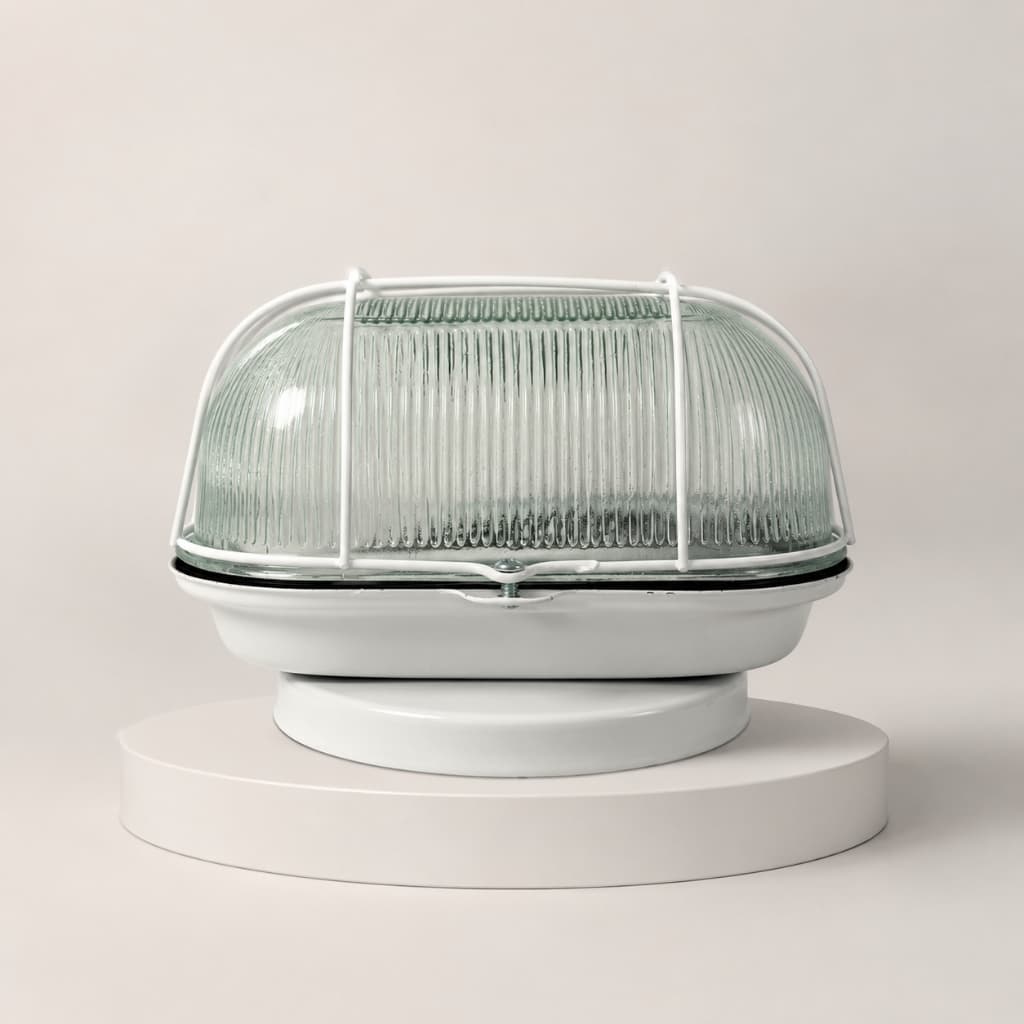 Arandela Tartaruga Oval E27 Aço e Acrílico Luminária Externa Para Jardim Garagem Corredor Fachada