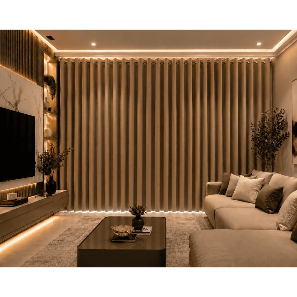 Cortina Blackout 100% Corta Luz – Tecido Premium com Ilhós Cromado | Vários Tamanhos