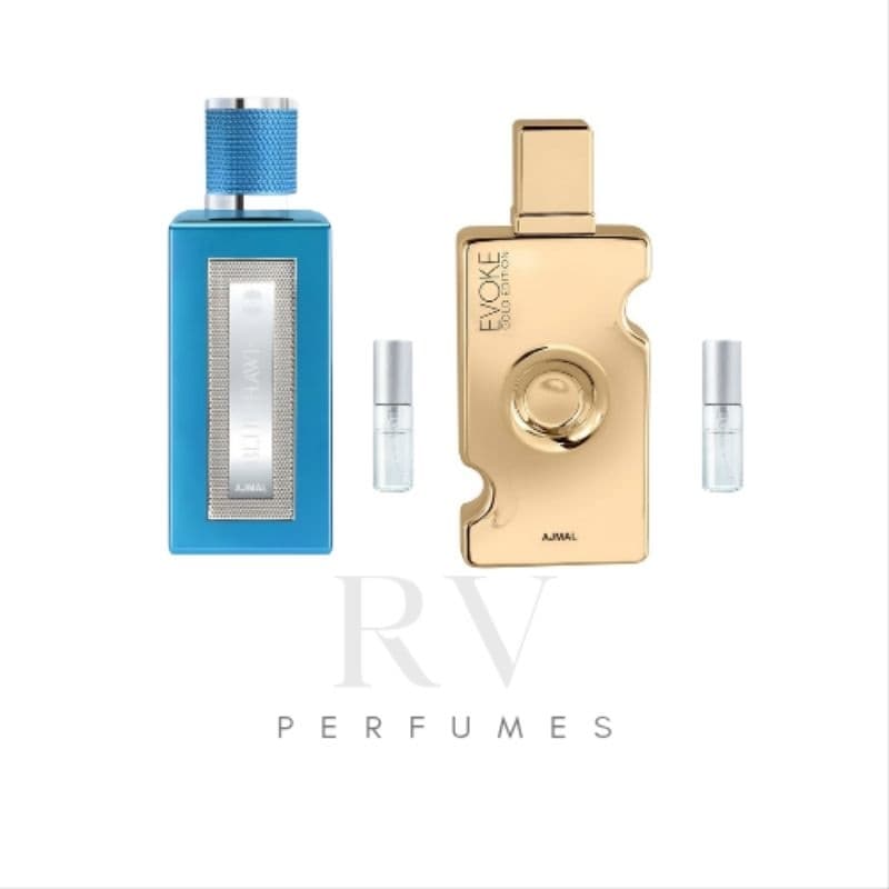 Ajmal Evoke Gold + Blue Hawk | Combo Perfumes Árabes Masculinos Alta Fixação Premium