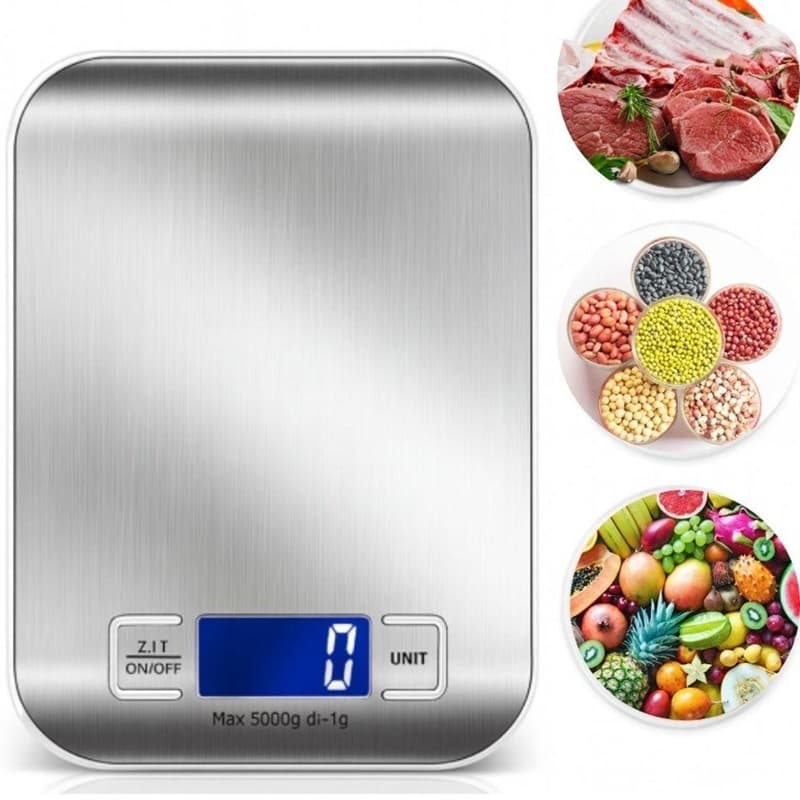 Balança Cozinha 10kg Inox Alta Precisão pilha inclusa Voltik
