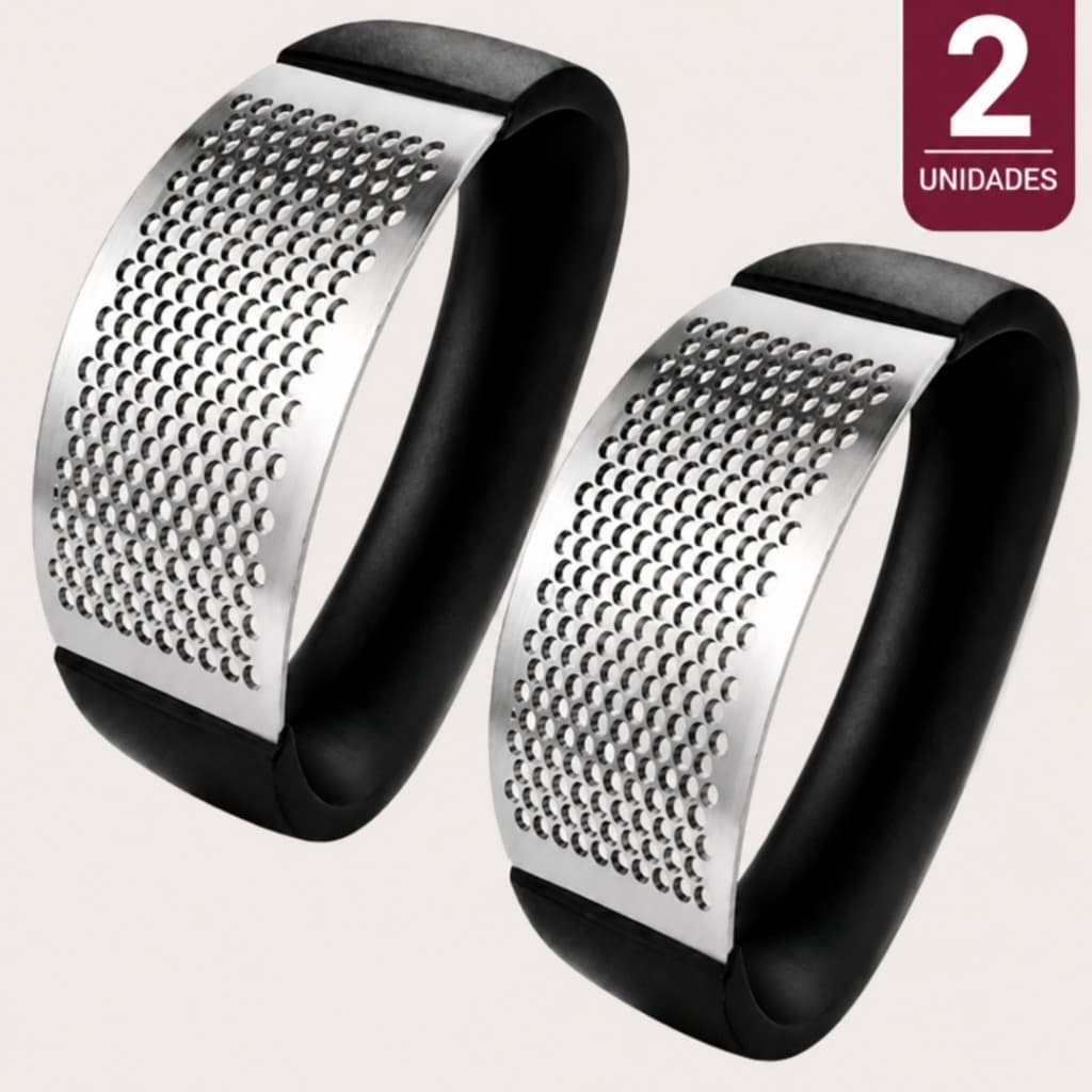 Amassador Espremedor Alho 2 Unidades Aço Inox Triturador Manual Cozinha Ergonômico Resistente