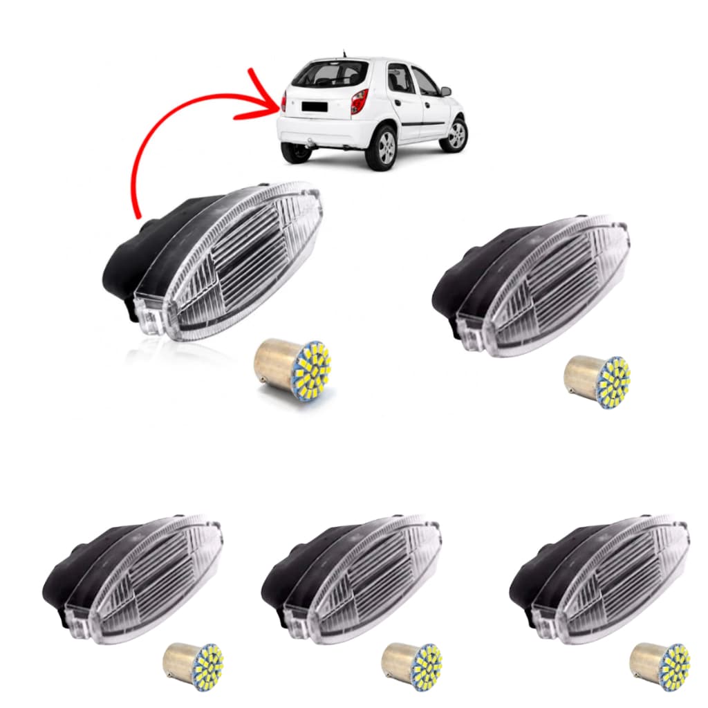 Lanterna Luz de Placa + Lampada LED Chevrolet Celta 2007 a 2014 Corsa 1994 a 2004 Kadett 1994 a 2003