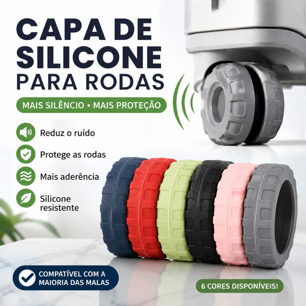 Capas de Silicone para Rodas de Mala: Durável e Antiderrapante