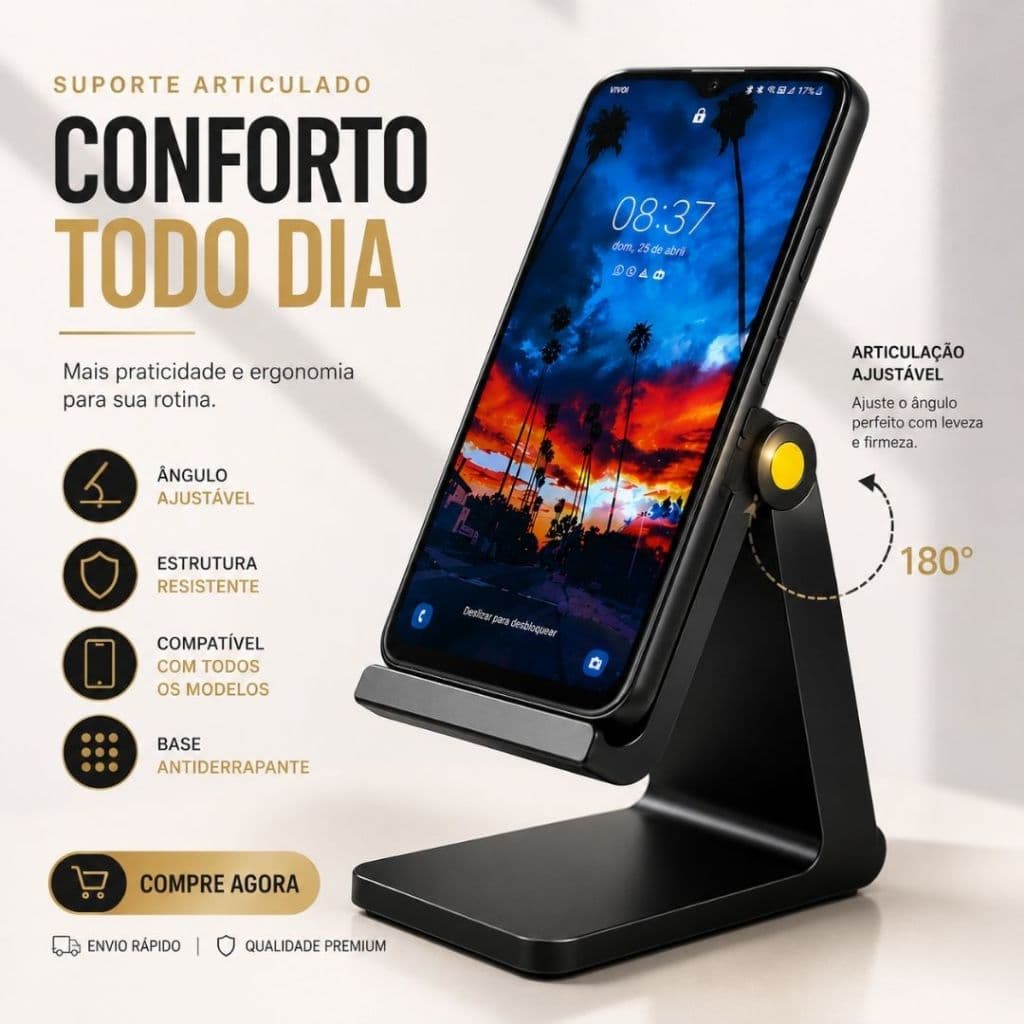Porta Celular Smartphone articulável/ ajustável