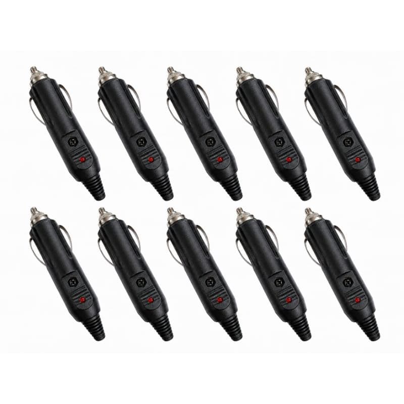 Plug Acendedor 12v Automotivo com Led e Fusível Kit com 10 Unidades