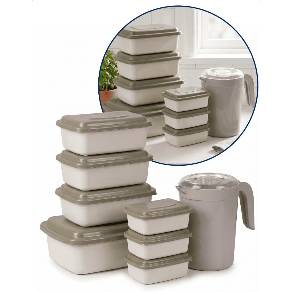 Kits Potes Alimentos Jarra Suco 1,8L Cozinha Microondas Multiuso 500ml 1000ml 4000ml Colorido