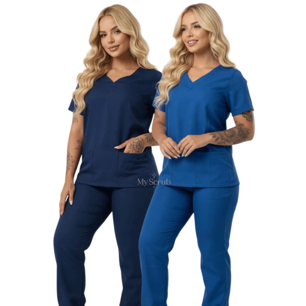 KIT 2 PIJAMA HOSPITALAR CIRÚRGICO FEMININO GABARDINE PREMIUM VET ENFERMAGEM MEDICO PLUS SIZE -PH