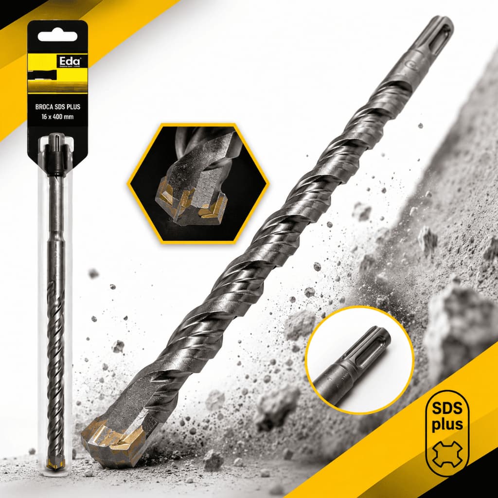 Broca de Concreto SDS Plus 16x400 Widea Concreto Alvenaria Profissional Alta Perfuração Martelete